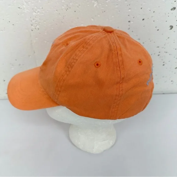 POLO Ralph Lauren Orange 100% Cotton Adjustable Hat Cap - Picture 9 of 14